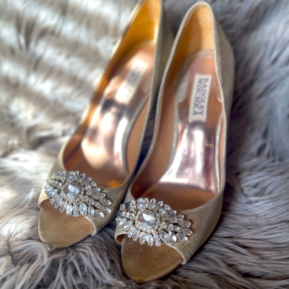 Badgley Mischka Open Toe Pumps
